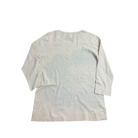 J.Crew Artsy Preppy Floral Sweater Tunic Women’s Small Bold Graphic Cotton Top - Picture 8 of 8